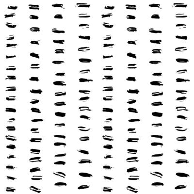 Aesthetic Contemporary printable seamless pattern with abstract line, dot, shape brush stroke in black and white colors. Boho background in minimalist style vector Illustration for wallpaper fabric