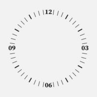 Clock face on a white background. 12 hours watch dial with round scale. Vector illustration