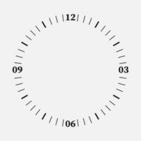 Clock face on a white background. 12 hours watch dial with round scale. Vector illustration