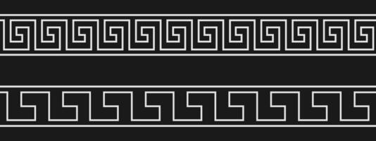 Seamless Greek key patterns vector