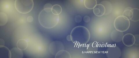 Bokeh background with New Year inscription vector