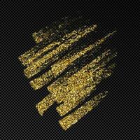 Hand drawn ink spot in gold glitter vector