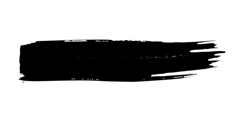 Black brush stroke. Hand drawn ink spots isolated on background. Vector illustration