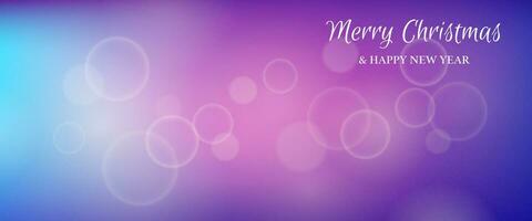 Bokeh background with New Year inscription vector