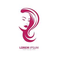 Elegant Female Profile Abstract Vector Logo logo icon silhouette vector isolated design