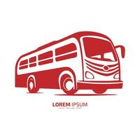 Bus logo school bus icon silhouette vector isolated design red bus