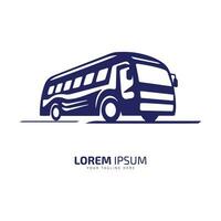 Minimal and abstract logo of bus icon school bus vector bus silhouette isolated student bus