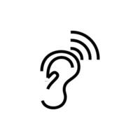 ear icon vector design templates