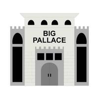 Big palace icon. Flat illustration of big palace vector icon for web. Illustration of a magnificent castle or palace for design illustrations in children's fairy tale books. children's designs