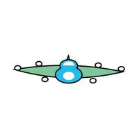 avión volador aislado icono diseño, vector ilustración eps10 gráfico. un aburrido, plano y sencillo avión dibujos animados. adecuado para diseño para niños libro ilustraciones