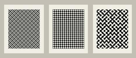 minimalista Bauhaus carteles con diferente geométrico elementos vector