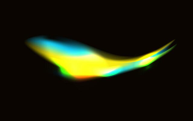 Rainbow light lens flare, light refraction effect