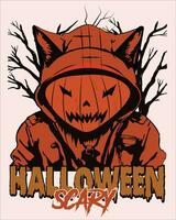 Halloween scary t shirt design vector