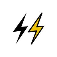 lightning bolt icon vector design templates