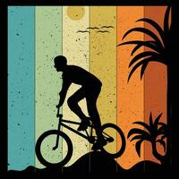 bicycle t shirt design illustration vector