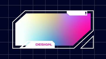 Futuristic pop up interface illustration. Video overlay element. vector