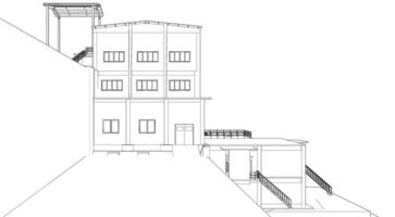 3d ilustración de industrial edificio vector