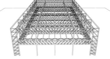 3d ilustración de edificio estructura vector