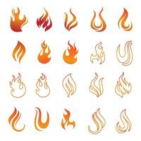 fuego, logotipo, plantilla, llama, símbolo, icono, vector