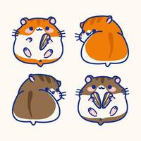 Cute Hamster Illustration vector