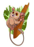 Cute Tarsius Illustration vector