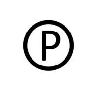 estacionamiento icono vector diseño plantillas