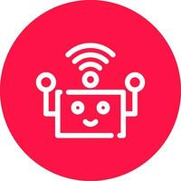 Robot Assistant Creative Icon Design vector