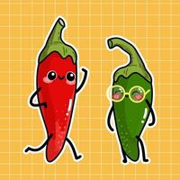 Chilli Vegetable Illustration vector