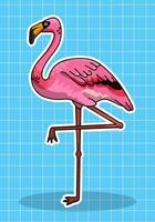 Cute Flamingo Animal Illustration vector