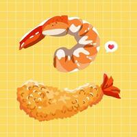 Shrimp Tempura Vector Illustration