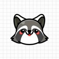 Cute Racoon Animal Illustration vector