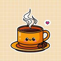 A Cup of Coffee Illustation vector