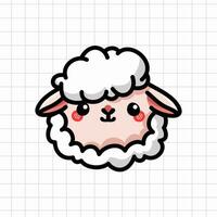 Cute Sheep Animal Illustration vector