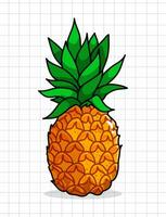 Ilustración de vector de fruta de piña