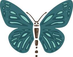 Emerald spring butterfly moth symbol, illustration vector