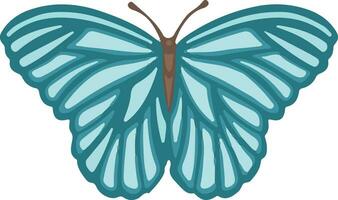 Turquoise spring butterfly moth symbol, illustration vector