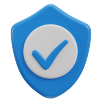 3d verified icon illustration png