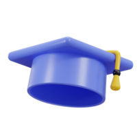 l'obtention du diplôme chapeau icône 3d le rendu png