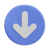 3d down arrow icon png