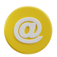 3d email at the rate icon png