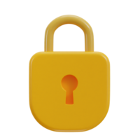 lucchetto serratura sicurezza sicurezza 3d icona png