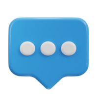 chatten comminatie toespraak bubbel 3d icoon png