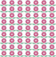Geometric floral set of seamless patterns. White and black vector backgrounds. Simple illustrations.