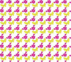 Geometric floral set of seamless patterns. White and black vector backgrounds. Simple illustrations.