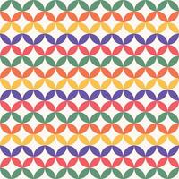 small geometric overlapping circle in flower shape vector
