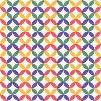 small geometric overlapping circle in flower shape vector