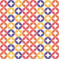 small geometric overlapping circle in flower shape vector