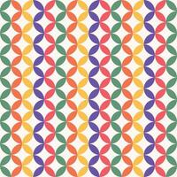 small geometric overlapping circle in flower shape vector