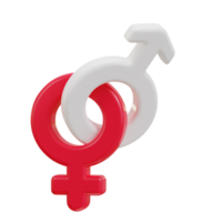 3d fêmea símbolo ícone ilustração png