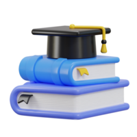 stack of colorful books education 3d icon png